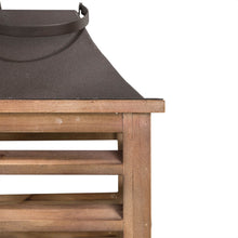 Load image into Gallery viewer, Farmhouse Natural Wooden Shutter Lanterns, Set of 2