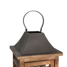 Load image into Gallery viewer, Farmhouse Natural Wooden Shutter Lanterns, Set of 2