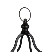 Load image into Gallery viewer, Large and Small Modern Farmhouse Black Metal Candle Lantern, Set of 2