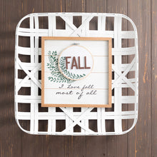 Load image into Gallery viewer, 24"L Vintage White Bamboo Basket