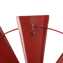 Load image into Gallery viewer, 22.05"D Vintage Red Metal Wind Spinner Wall Décor