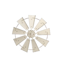 Load image into Gallery viewer, 22.05"D Vintage Beige Metal Wind Spinner Wall Décor