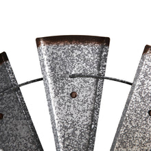 Load image into Gallery viewer, 28.50"D Farmhouse Metal Galvanized Wind Spinner Wall Décor