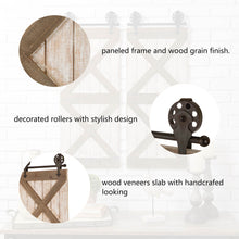 Load image into Gallery viewer, 35.25"H Farmhouse Wooden Barn Door Wall Decor, Set of 2