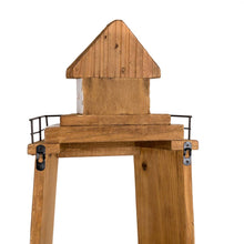 Load image into Gallery viewer, 31.25"H 3-Tier Coastal Wood/Metal Light House Wall Shelf