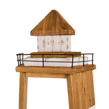 Load image into Gallery viewer, 31.25"H 3-Tier Coastal Wood/Metal Light House Wall Shelf