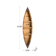 Load image into Gallery viewer, 41.00"H 3-Tier Coastal Wood/Metal Boat Wall Shelf