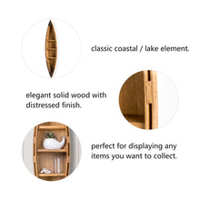 Load image into Gallery viewer, 41.00"H 3-Tier Coastal Wood/Metal Boat Wall Shelf