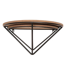 Load image into Gallery viewer, Farmhouse Metal/Wooden Half-round Shaped Wall Shelves, Set of 2