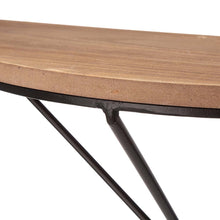 Load image into Gallery viewer, Farmhouse Metal/Wooden Half-round Shaped Wall Shelves, Set of 2