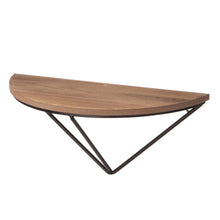 Load image into Gallery viewer, Farmhouse Metal/Wooden Half-round Shaped Wall Shelves, Set of 2