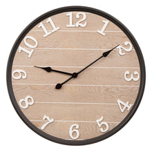 Load image into Gallery viewer, 23.60"D Farmhouse Metal Wooden Round Wall Clock