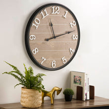Load image into Gallery viewer, 23.60"D Farmhouse Metal Wooden Round Wall Clock