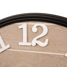Load image into Gallery viewer, 23.60"D Farmhouse Metal Wooden Round Wall Clock