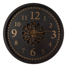 Load image into Gallery viewer, 22.83"D Modern Oversized Metal Wall Clock with Moving Gears