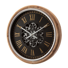 Load image into Gallery viewer, 20.47"D Vintage Industrial Metal Wall Clock with Moving Gears