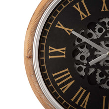 Load image into Gallery viewer, 20.47"D Vintage Industrial Metal Wall Clock with Moving Gears
