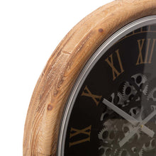 Load image into Gallery viewer, 20.47"D Vintage Industrial Metal Wall Clock with Moving Gears