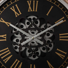 Load image into Gallery viewer, 20.47"D Vintage Industrial Metal Wall Clock with Moving Gears