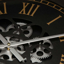Load image into Gallery viewer, 20.47"D Vintage Industrial Metal Wall Clock with Moving Gears