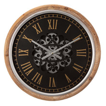 Load image into Gallery viewer, 20.47"D Vintage Industrial Metal Wall Clock with Moving Gears