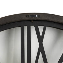 Load image into Gallery viewer, 26.77"D Industrial Wooden/Metal Round Gear Wall Clock with Tempered Glass