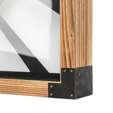 Load image into Gallery viewer, 27.17"H Industrial Wooden/Metal Square Gear Wall Clock with Tempered Glass