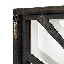 Load image into Gallery viewer, 27.17"H Industrial Wooden/Metal Square Gear Wall Clock with Tempered Glass