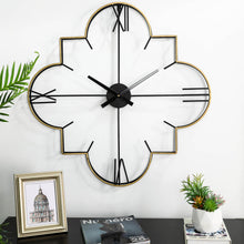 Load image into Gallery viewer, 31.90"D Oversized Modern Metal Golden & Black Novelty Wall Clock