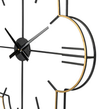 Load image into Gallery viewer, 31.90"D Oversized Modern Metal Golden & Black Novelty Wall Clock