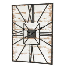 Load image into Gallery viewer, 31.5"H Oversized Farmhouse Wooden/Metal Rectangular Wall Clock