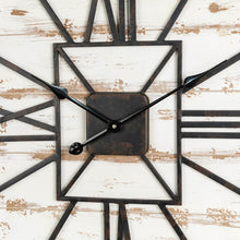 Load image into Gallery viewer, 31.5"H Oversized Farmhouse Wooden/Metal Rectangular Wall Clock