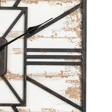 Load image into Gallery viewer, 31.5"H Oversized Farmhouse Wooden/Metal Rectangular Wall Clock