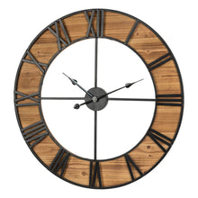 Load image into Gallery viewer, 30.00"D Oversized Farmhouse Wooden & Metal Center Cutout Design Wall Clock