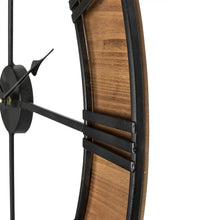 Load image into Gallery viewer, 30.00"D Oversized Farmhouse Wooden & Metal Center Cutout Design Wall Clock