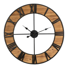 Load image into Gallery viewer, 30.00"D Oversized Farmhouse Wooden & Metal Center Cutout Design Wall Clock