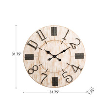 Load image into Gallery viewer, 31.70"D Oversized Farmhouse White Wooden Wall Clock