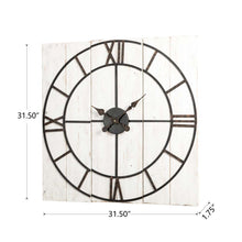 Load image into Gallery viewer, 31.50"D Oversized Farmhouse Wooden/Metal Wall Clock