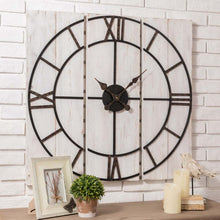 Load image into Gallery viewer, 31.50"D Oversized Farmhouse Wooden/Metal Wall Clock