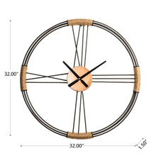 Load image into Gallery viewer, 31.90"D Oversized Modern Farmhouse Metal Wall Clock