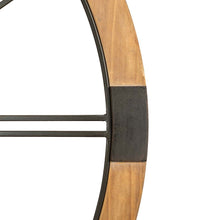 Load image into Gallery viewer, 31.50"D Oversized Modern Farmhouse Metal/Wooden Wall Clock