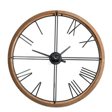 Load image into Gallery viewer, 31.50"D Oversized Modern Farmhouse Metal/Wooden Wall Clock