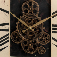 Load image into Gallery viewer, 23.75"H Vintage Rectangle Gear Clock With Tempered Glass