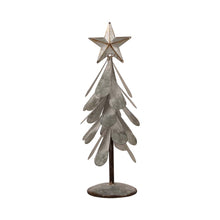 Load image into Gallery viewer, Galvanized Metal Christmas Table Tree Decor, Set of 2