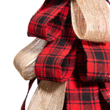 Load image into Gallery viewer, 22.44"H Plaid Fabric/Burlap Table Tree