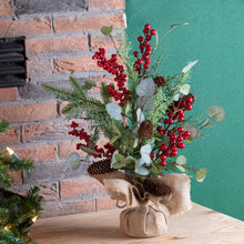 Load image into Gallery viewer, 20"H Christmas Floral Table Tree Décor