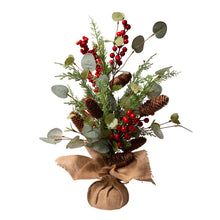 Load image into Gallery viewer, 20"H Christmas Floral Table Tree Décor