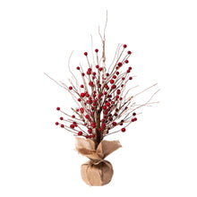 Load image into Gallery viewer, 16"H Christmas Red Berry Table Tree Décor