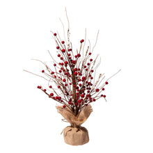 Load image into Gallery viewer, 16"H Christmas Red Berry Table Tree Décor