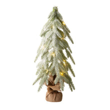 Load image into Gallery viewer, 22"H Lighted Frosted Artificial Table Tree
